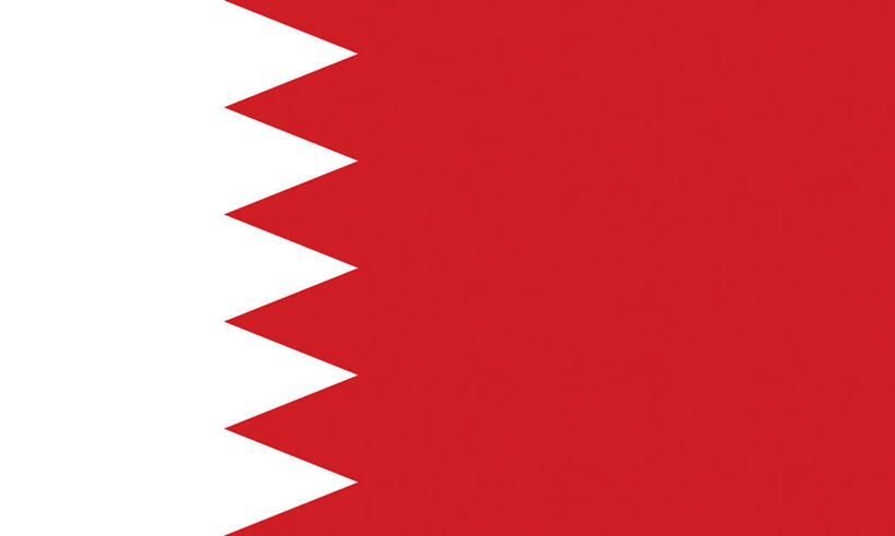 无人,横图,室内,特写,白天,正面,静物,旗帜,国旗,一面,红色,白色,锯齿,旗,彩图,锯齿线,巴林国旗