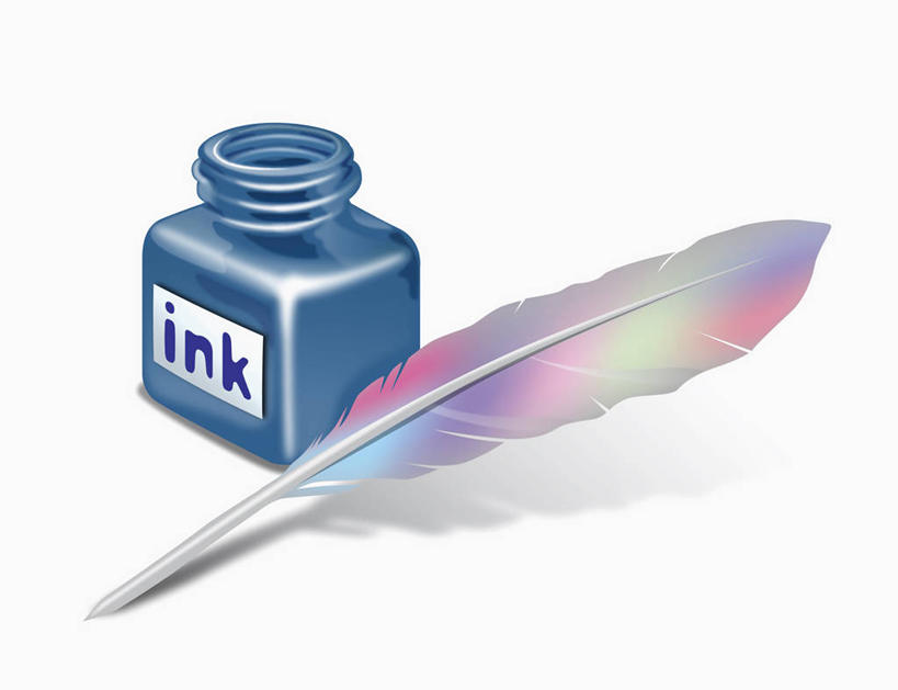 无人,横图,俯视,插画,室内,特写,白天,数码,科技,静物,羽毛,阴影,轻盈,柔软,反射,网络,英文,标志,罐子,墨水,文字,影子,字符,字母,办公用品,高光,几何,计算机图形,合成,图画,标识,玻璃制品,画,文具,玻璃瓶,瓶子,学习用品,墨,英文字母,墨汁,文具用品,电脑合成图,数码合成图,合成图,文房四宝,漫画,写实,具体,具象,轻柔,彩图,高角度拍摄