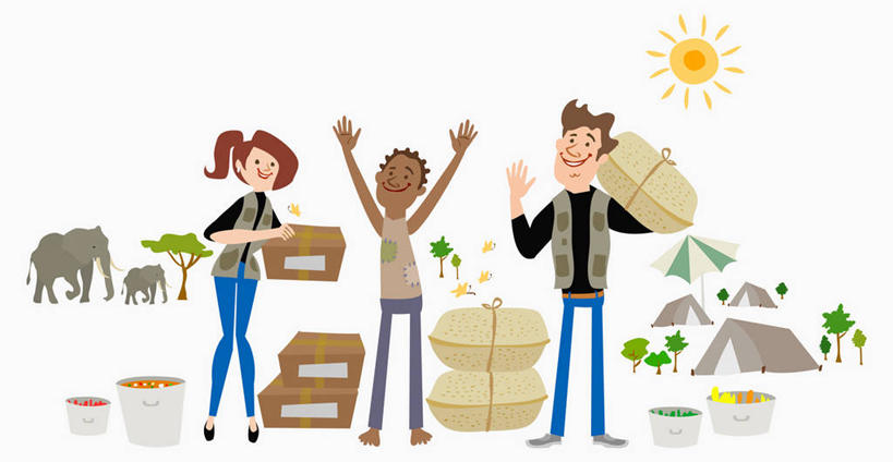 西方人,无人,三个人,同事,站,举,笑,微笑,露齿笑,横图,插画,室内,白天,正面,旅游,度假,成功,合作,团队,集体,信心,数码,科技,太阳,植物,哺乳动物,大象,野生动物,欧洲,非洲,黑人,欧洲人,阴影,服装,科学,网络,包装,铁桶,桶,帐篷,纸箱,高光,几何,计算机图形,合成,图画,注视,休闲装,历史,娱乐,队伍,画,树,树木,古代,衣服,绿色,自然,动物,容器,箱子,观察,看,托,站着,享受,休闲,休闲服,放松,服饰,生长,成长,观看,储藏,考古学,电脑合成图,数码合成图,察看,领导,合成图,成就,储存,关注,纸板箱,露营,野营,合伙,领袖,漫画,包装箱,宿营,写实,具体,具象,古远,男人,男性,年轻男性,年轻女性,女人,女性,白种人,非洲人,象,举起,举手,举着,向上举,向上伸,向上托,站立,彩图,全身,历史科学,历史学,人类学,人文科学,贮存