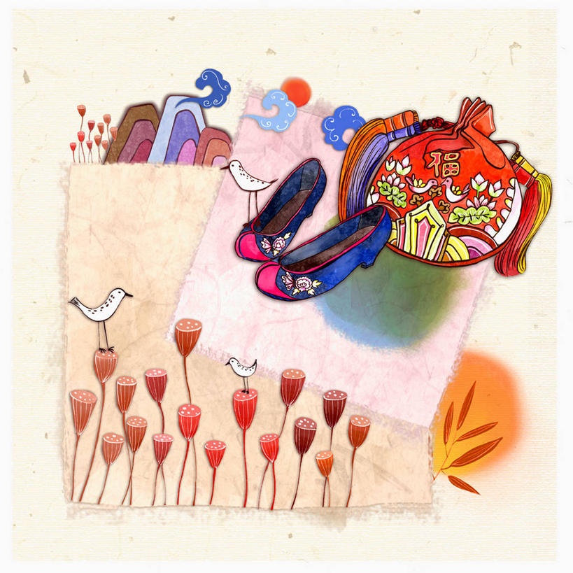 无人,方图,插画,室内,白天,正面,数码,科技,鸟,袋子,鞋子,三只,一双,许多,阴影,装饰,网络,鸟类,布袋,很多,高光,几何,计算机图形,祝福,合成,图画,停留,文化,传统,画,一个,黄色,红色,祈祷,祈福,健康,许愿,莲蓬,单个,福袋,纪念,莲蓬子,莲子肉,华丽,修饰,祈求,停止,吉祥,点缀,电脑合成图,数码合成图,合成图,平底鞋,漫画,写实,具体,具象,衬托,美观,雅致,雅观,逗留,停顿,好运,平安,彩图,全身