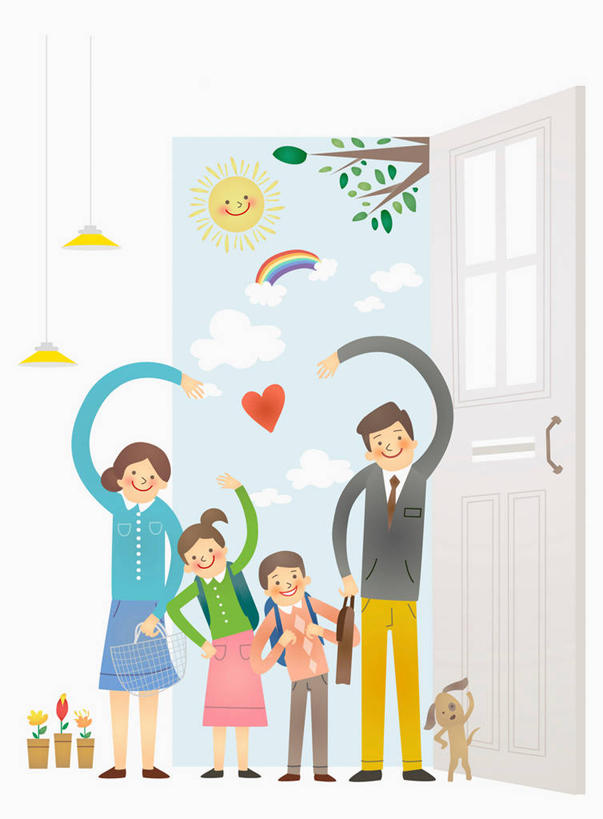 东方人,儿童,无人,四个人,家庭,夫妻,母亲,父亲,女儿,儿子,站,举,笑,微笑,露齿笑,竖图,插画,室内,白天,正面,裙子,爱情,纯洁,数码,科技,彩虹,太阳,植物,门,宠物,狗,照明,亚洲,一排,阴影,服装,整齐,盛开,网络,包,公文包,书包,云,云朵,灯光,枝条,高光,几何,计算机图形,浪漫,合成,花蕾,云彩,图画,注视,休闲装,黄种人,长裙,吊灯,灯,画,花,花瓣,花朵,鲜花,树,树木,树枝,排列,一只,小孩,衣服,蓝色,绿色,白云,蓝天,天空,自然,动物,背包,灯具,门框,天,花苞,花蕊,观察,看,托,站着,休闲,温暖,温馨,父女,父子,母女,母子,一家人,休闲服,恩爱,父爱,可爱,母爱,童年,童趣,恋人,服饰,生长,晴朗,成长,公事包,观看,半身裙,照亮,电脑合成图,数码合成图,和睦,察看,合成图,照明设备,队列,关注,漫画,童真,烂漫,无邪,忠诚,写实,具体,具象,虬枝,枝杈,天真,男孩,男人,男性,年轻男性,年轻女性,女孩,女人,女性,亚洲人,孩子,年轻人,夫妇,情侣,虹,虹桥,七彩虹,晴空,天虹,犬,举起,举手,举着,向上举,向上伸,向上托,站立,彩图,全身,伴侣,融洽,双肩包,男生,女生