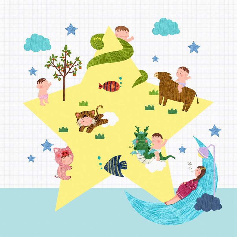 东方人,婴儿,儿童,孕妇,无人,家庭,母亲,坐,躺,闭眼,睡,方图,插画,室内,白天,白色背景,正面,纯洁,数码,科技,牛,野生动物,猪,亚洲,阴影,服装,网络,爬行动物,蛇,鱼,月亮,云,星星,云朵,月光,许多人,高光,几何,计算机图形,合成,云彩,图画,黄种人,鱼类,裸露,尿布,纸尿裤,尿不湿,画,小孩,衣服,白云,动物,一群人,温暖,温馨,一家人,怀孕,家畜,可爱,母爱,童年,童趣,服饰,牲畜,活泼,明亮,电脑合成图,数码合成图,和睦,待产,衣着,合成图,纸尿布,穿着,冷血动物,宝宝,裸,凶猛,表演服,脊椎动物,长虫,漫画,演出服,童真,纯真,烂漫,无邪,写实,具体,具象,纸尿片,皎洁,妊娠,准妈妈,母婴,衣饰,道具服,卧着,残暴,伶俐,天真,凶残,年轻女性,女人,女性,亚洲人,孩子,年轻人,产妇,老虎,闭眼睛,闭着眼,闭着眼睛,困,困觉,寝息,睡觉,躺着,卧,坐着,彩图,全身,融洽,冷血