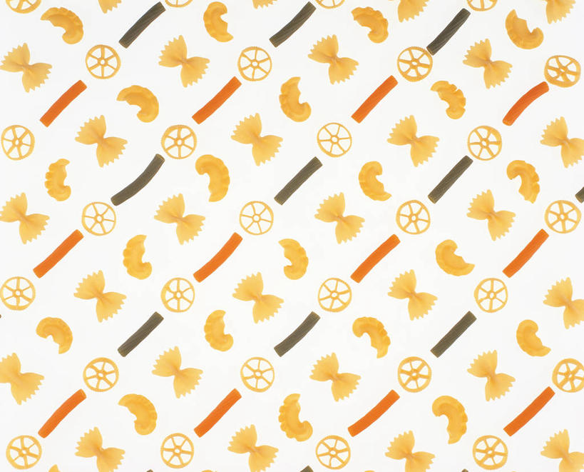 面食,面条,意大利面,无人,横图,室内,特写,白天,白色背景,正面,西餐,一排,许多,整齐,并列,并排,面,料理,食品,很多,食物,排列,西式,摄影,影棚,蝴蝶面,螺旋面,队列,平行,意粉,意面,彩图,影棚拍摄,拍摄