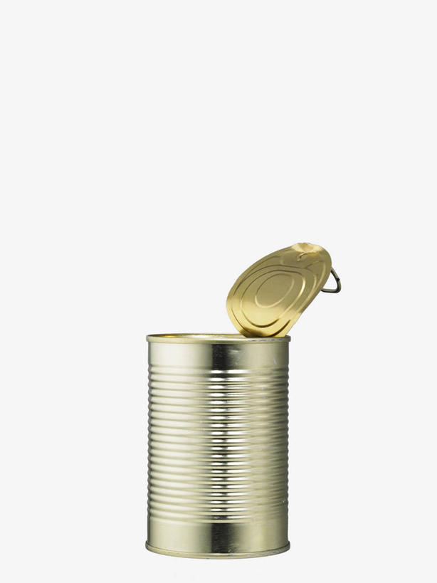 无人,竖图,室内,特写,白天,白色背景,正面,静物,阴影,反射,罐头,罐子,影子,一个,打开,摄影,影棚,单个,开启,罐头食品,彩图,影棚拍摄,拍摄