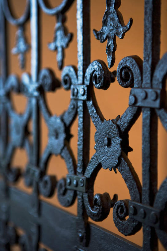 无人,栏杆,竖图,室内,特写,白天,正面,门,静物,阴影,花纹,朦胧,模糊,反射,纹路,纹理,影子,围栏,护栏,门框,肌理,彩图