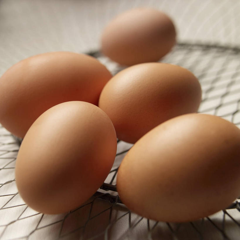 无人,方图,俯视,室内,特写,白天,白色背景,烘焙,桌面,桌子,金属制品,五个,许多,阴影,朦胧,模糊,反射,金属,木制,影子,蛋,鸡蛋,架子,木制品,摄影,影棚,草鸡蛋,卵,冷却,冷却架,彩图,高角度拍摄,影棚拍摄,拍摄