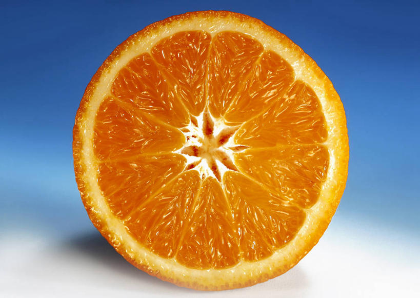 无人,横图,俯视,室内,特写,白天,水果,切开,阴影,蓝色背景,新鲜,反射,影子,生食,食品,果实,半个,食物,切,一半,摄影,有机食品,绿色食品,影棚,甜橙,剖面,切面,橙子,橙,彩图,高角度拍摄,影棚拍摄,拍摄,鹄壳,黄橙,黄果,金橙,金环,金球,糖橙