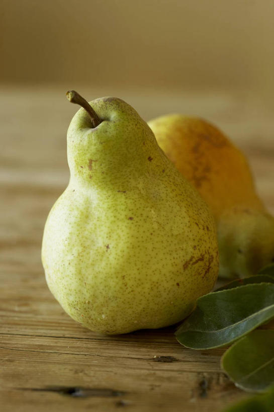 无人,竖图,俯视,室内,特写,白天,餐桌,桌子,梨,水果,阴影,朦胧,模糊,新鲜,反射,影子,生食,食品,果实,食物,两个,香梨,有机食品,绿色食品,餐台,生梨,彩图,高角度拍摄