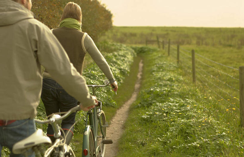 西方人,中年人,两个人,家庭,夫妻,栏杆,走,横图,室外,白天,爱情,草地,日落,植物,道路,路,自行车,鞋子,欧洲,欧洲人,两辆,握,阴影,服装,裤子,光线,影子,雨鞋,雨靴,栅栏,篱笆,晚霞,霞光,落日,围栏,小路,交通,浪漫,拿,拿着,牛仔裤,休闲装,靴子,护栏,车,脚踏车,草,背面,衣服,绿色,阳光,黄昏,交通工具,休闲,温暖,温馨,一家人,休闲服,彩霞,恩爱,握着,恋人,服饰,和睦,载具,胶鞋,夕照,男人,男性,女人,女性,中年男性,中年女性,白种人,夫妇,情侣,夕阳,步行,散步,走路,半身,彩图,伴侣,融洽,斜阳