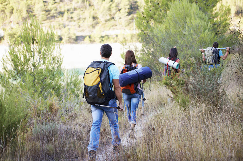 西方人,四个人,夫妻,伙伴,朋友,走,横图,室外,白天,爱情,友谊,草地,草坪,植物,道路,路,欧洲,欧洲人,阴影,服装,裤子,光线,包,影子,小路,交通,浪漫,旅行包,牛仔裤,休闲装,草,树,树木,背面,衣服,绿色,阳光,自然,背包,休闲,休闲服,恩爱,恋人,服饰,生长,成长,露营,睡袋,野营,宿营,快捷,方便,旅游包,友情,男人,男性,年轻男性,年轻女性,女人,女性,中年男性,白种人,夫妇,情侣,步行,散步,走路,彩图,全身,伴侣,双肩包
