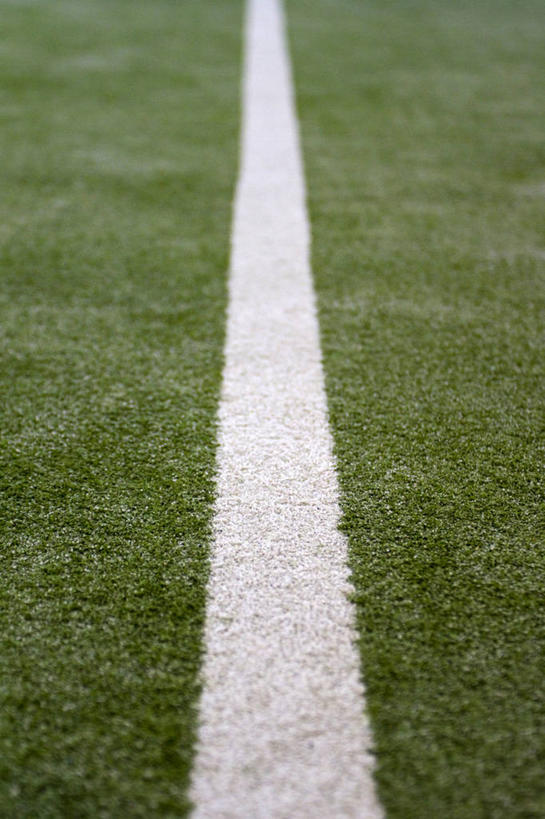 无人,竖图,俯视,室外,特写,白天,草地,草坪,植物,阴影,光线,影子,直线,球场,网球场,分界线,场地,草,绿色,白色,阳光,笔直,笔挺,彩图,高角度拍摄,网球场地,草地球场