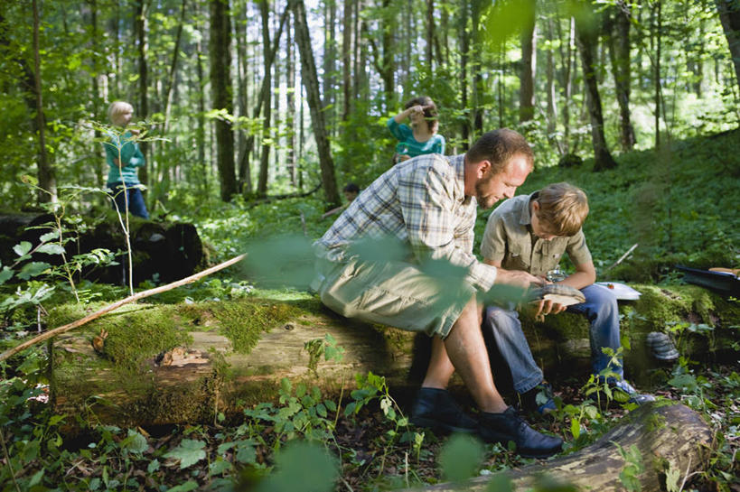 西方人,儿童,四个人,伙伴,朋友,教师,站,坐,横图,室外,白天,正面,衬衫,旅游,探险,友谊,草地,草坪,植物,欧洲,欧洲人,握,指,阴影,服装,光线,包,方格,格子,木头,影子,树桩,记事本,拿,旅行包,拿着,注视,指点,休闲装,刺激,草,树,树干,树木,小孩,衣服,绿色,阳光,自然,背包,本子,笔记本,观察,看,站着,享受,休闲,同学,休闲服,木桩,握着,服饰,生长,成长,观看,察看,指向,校友,关注,惊险,户外运动,考察,同窗,学友,旅游包,冒险,友情,男孩,男人,男性,女孩,女人,女性,中年男性,白种人,讲师,教授,老师,站立,坐着,彩图,全身,衬衣,双肩包,男生,女生