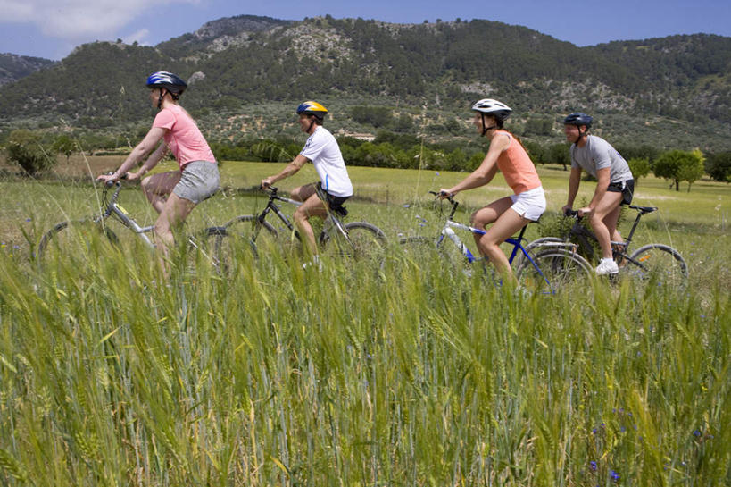 西方人,四个人,伙伴,朋友,坐,横图,室外,白天,正面,运动服,锻炼,旅游,度假,友谊,运动,草地,草坪,山,山脉,植物,自行车,帽子,欧洲,欧洲人,握,阴影,服装,光线,头盔,影子,山峰,云,云朵,山峦,拿,云彩,山地车,拿着,注视,娱乐,踩,车,脚踏车,草,树,树木,衣服,蓝色,绿色,白云,蓝天,天空,阳光,自然,安全帽,交通工具,群山,天,踩着,观察,看,享受,休闲,放松,握着,服饰,生长,晴朗,成长,观看,察看,衣着,穿着,关注,载具,室外运动,户外运动,山地自行车,衣饰,友情,男人,男性,年轻男性,年轻女性,女人,女性,中年男性,中年女性,白种人,晴空,坐着,彩图,全身,健身,运动装