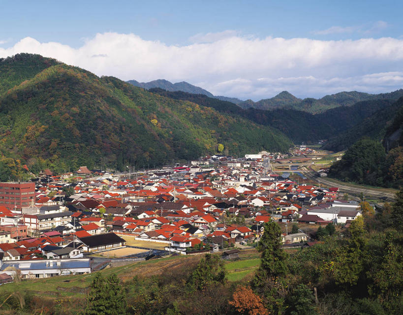 无人,家,横图,室外,白天,正面,旅游,度假,美景,山,山脉,树林,植物,城市风光,城市,建筑,日本,亚洲,阴影,光线,影子,房屋,屋子,景观,山峰,云,云朵,公寓,建筑群,山峦,云彩,娱乐,建设,洋房,楼房,住宅,树,树木,蓝色,绿色,白云,蓝天,天空,阳光,自然,群山,天,享受,休闲,景色,放松,生长,晴朗,成长,东亚,本州,本州岛,日本国,中国地方,岛根,岛根县,晴空,彩图,房子,津和野町,鹿足郡