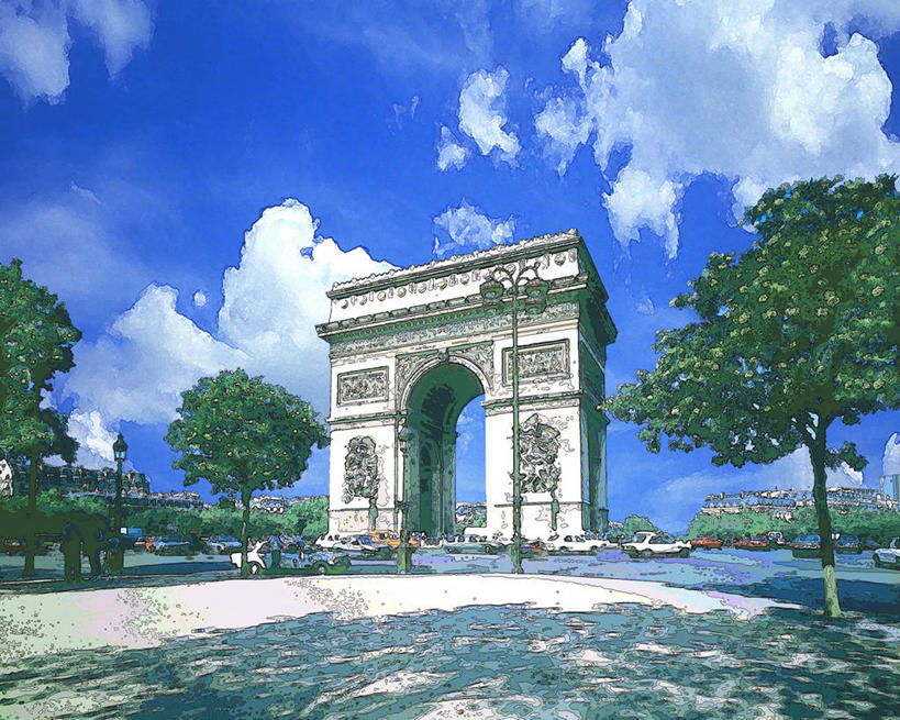 无人,横图,室外,白天,正面,旅游,度假,植物,标志建筑,道路,地标,建筑,路,公路,汽车,法国,凯旋门,巴黎,欧洲,阴影,光线,影子,云,云朵,交通,首都,云彩,娱乐,建设,车,树,树木,蓝色,绿色,白云,蓝天,天空,阳光,自然,交通工具,轿车,天,享受,休闲,旅游胜地,放松,生长,晴朗,成长,西欧,法兰西,载具,巴黎凯旋门,法兰西共和国,法兰西第五共和国,法兰西岛,法兰西岛大区,晴空,马路,彩图,巴黎省,巴黎市,巴黎大凯旋门,雄师凯旋门