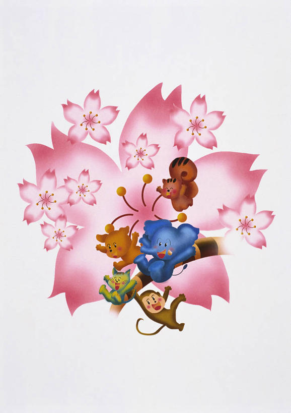 无人,竖图,插画,室内,白天,白色背景,正面,幸福,纯洁,数码,科技,樱花,哺乳动物,宠物,狗,猴,野生动物,猴子,阴影,盛开,网络,高光,几何,计算机图形,合成,花蕾,图画,画,花,花瓣,花朵,鲜花,粉色,动物,花苞,花蕊,松鼠,可爱,活泼,五只,等待,电脑合成图,数码合成图,生命,合成图,漫画,花栗鼠,忠诚,写实,具体,具象,仙樱花,福岛樱,青肤樱,高尚,热烈,犬,荆桃,彩图,全身