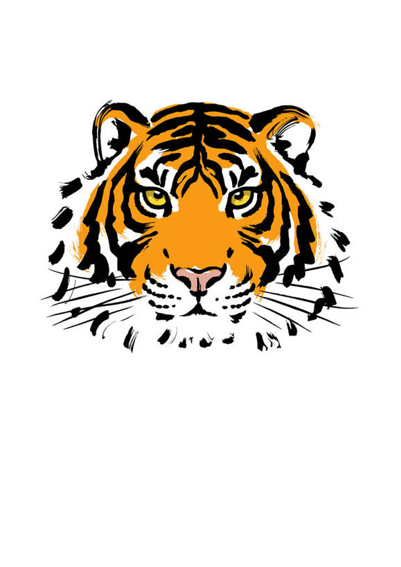 头,无人,竖图,插画,室内,特写,白天,白色背景,正面,数码,科技,哺乳动物,虎,野生动物,一头,阴影,网络,皮,皮革,高光,几何,计算机图形,合成,图画,注视,画,动物,观察,看,观看,皮肤,皮毛,电脑合成图,数码合成图,察看,虎皮,合成图,关注,凶猛,漫画,写实,具体,具象,残暴,凶残,头部,老虎,半身,彩图