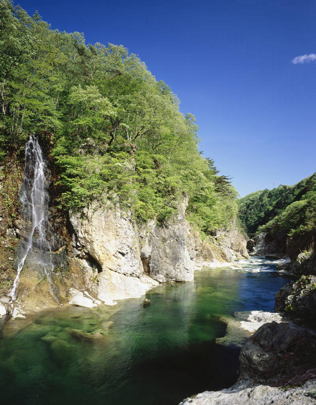 无人,竖图,室外,白天,正面,旅游,度假,河流,石头,美景,瀑布,水,植物,日光,日本,亚洲,阴影,波纹,飞溅,溅,光线,石子,液体,影子,河水,景观,水滴,水流,悬崖,云,云朵,涟漪,云彩,娱乐,水珠,树,树木,蓝色,绿色,白云,倒影,蓝天,水纹,天空,阳光,自然,波浪,天,享受,休闲,景色,放松,生长,晴朗,成长,倒映,喷洒,自然风光,东亚,本州,关东地方,本州岛,日本国,栃木,栃木县,水晕,日光市,鬼怒川,绝壁,反照,跌水,石块,岩石,晴空,彩图