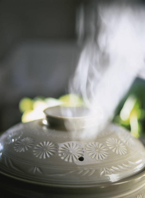 无人,竖图,室内,特写,白天,正面,烹饪,雾,厨具,沸腾,朦胧,模糊,蒸汽,炖锅,锅子,陶瓷,墙,陶瓷制品,水蒸气,锅,墙壁,墙面,一个,单个,锅具,烹饪用具,蒸发,烹调用具,烹调,彩图