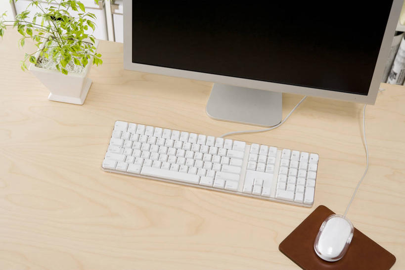 无人,横图,俯视,室内,白天,电脑,显示器,鼠标,键盘,植物,桌子,阴影,反射,网络,盆栽,影子,盆景,鼠标垫,输入设备,通讯设备,书桌,绿色,自然,课桌,垫子,台式电脑,生长,成长,一台,便利,舒适,通信设备,输出设备,彩图,高角度拍摄