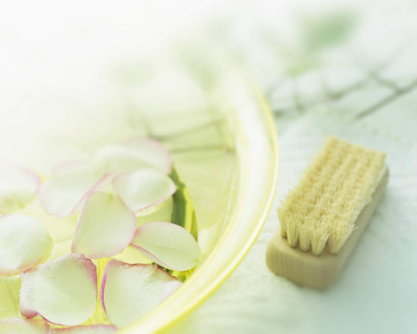 无人,横图,俯视,室内,特写,白天,水,玻璃,阴影,朦胧,模糊,盛开,反射,工具,液体,影子,水滴,花蕾,玻璃制品,花,花瓣,花朵,鲜花,一个,粉色,容器,刷子,碗,花苞,花蕊,单个,储藏,储存,清洁用具,板刷,彩图,高角度拍摄,贮存