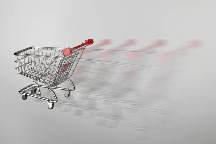 无人,横图,俯视,室内,特写,白天,白色背景,购物车,一辆,阴影,朦胧,模糊,反射,影子,车,手推车,摄影,影棚,便利,存放,载具,滑行,快捷,方便,寄存,寄放,暂存,彩图,高角度拍摄,影棚拍摄,拍摄