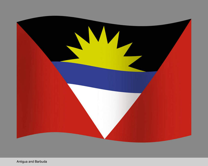 无人,横图,插画,室内,特写,白天,正面,数码,科技,旗帜,国旗,一面,阴影,灰色背景,网络,高光,几何,计算机图形,合成,图画,画,黄色,红色,蓝色,白色,黑色,电脑合成图,数码合成图,北美,北美洲,美洲,漫画,写实,具体,具象,北亚美利加洲,亚美利加洲,安提瓜岛,巴布达,巴布达岛,安提瓜,杜尔西纳岛,旗,彩图