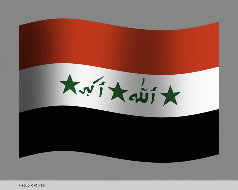 无人,横图,插画,室内,白天,正面,数码,科技,旗帜,国旗,伊拉克,亚洲,一面,一排,阴影,灰色背景,条纹,曲折,弯曲,整齐,光线,网络,标志,文字,影子,字符,字母,星星,高光,几何,计算机图形,合成,图画,标识,画,排列,三个,一个,红色,绿色,白色,黑色,星形,蜿蜒,单个,电脑合成图,数码合成图,队列,西亚,漫画,五角形,写实,具体,具象,伊拉克共和国,旗,五角星,彩图