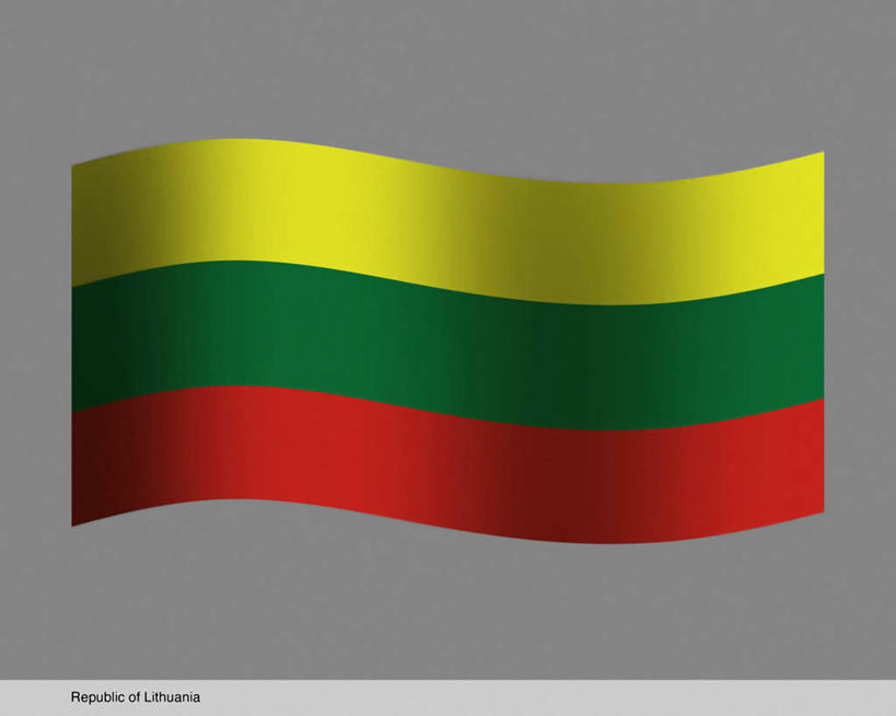 无人,横图,插画,室内,白天,正面,数码,科技,旗帜,国旗,欧洲,立陶宛,一面,阴影,灰色背景,条纹,曲折,弯曲,光线,网络,影子,高光,几何,计算机图形,合成,图画,画,一个,黄色,红色,绿色,蜿蜒,单个,电脑合成图,数码合成图,漫画,写实,具体,具象,立陶宛共和国,旗,彩图