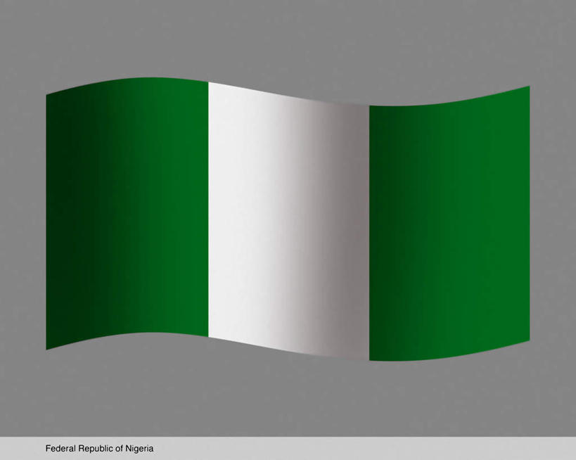 无人,横图,插画,室内,白天,正面,数码,科技,旗帜,国旗,非洲,尼日利亚,一面,阴影,灰色背景,条纹,曲折,弯曲,光线,网络,影子,高光,几何,计算机图形,合成,图画,画,一个,绿色,白色,蜿蜒,单个,电脑合成图,数码合成图,漫画,写实,具体,具象,阿非利加洲,尼日利亚联邦共和国,旗,彩图