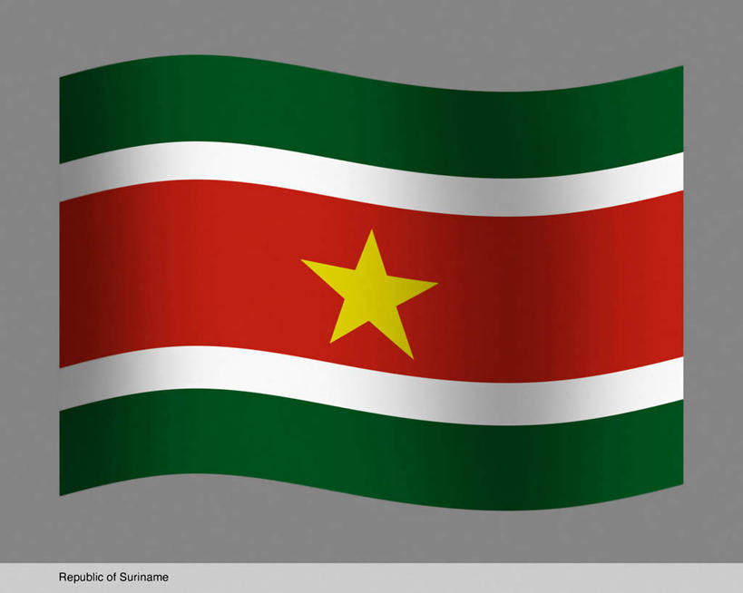无人,横图,插画,室内,白天,正面,数码,科技,旗帜,国旗,苏里南,一面,阴影,灰色背景,条纹,曲折,弯曲,光线,网络,影子,星星,高光,几何,计算机图形,合成,图画,画,一个,黄色,红色,绿色,白色,星形,南美,蜿蜒,单个,电脑合成图,数码合成图,南美洲,拉丁美洲,美洲,漫画,五角形,写实,具体,具象,亚美利加洲,南亚美利加洲,旗,五角星,彩图