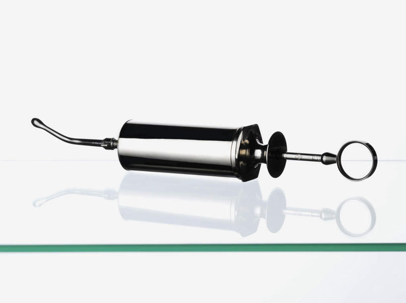 无人,横图,俯视,室内,特写,白天,白色背景,静物,金属制品,阴影,反射,金属,影子,一个,摄影,影棚,单个,医疗,医疗器械,医疗用具,洗耳球,彩图,高角度拍摄,影棚拍摄,拍摄