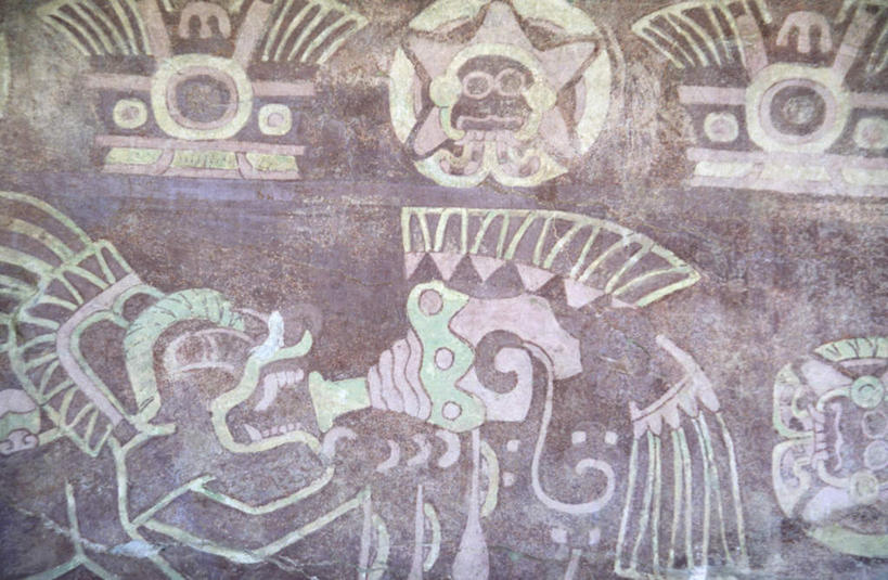 无人,横图,室外,特写,白天,正面,旅游,度假,绘画,名胜古迹,标志建筑,城市,地标,建筑,墨西哥,花纹,遗迹,艺术,装饰,墙,首都,古迹,文化,文物,娱乐,建设,古建筑,壁画,墙壁,墙面,享受,休闲,旅游胜地,放松,华丽,修饰,点缀,北美,北美洲,美洲,古文明,墨西哥城,特奥蒂瓦坎,北亚美利加洲,亚美利加洲,衬托,美观,雅致,雅观,墨西哥合众国,仙人掌王国,狄奥提瓦康,迪奥狄华肯,联邦区,特奥蒂瓦坎古城,提奥提华坎,画画,彩图