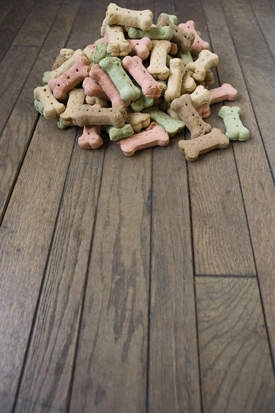 点心,骨骼,无人,竖图,俯视,室内,特写,白天,地板,一堆,许多,堆叠,堆积,食品,骨头,地面,很多,木地板,食物,饼干,零食,堆,骨架,狗粮,彩图,高角度拍摄