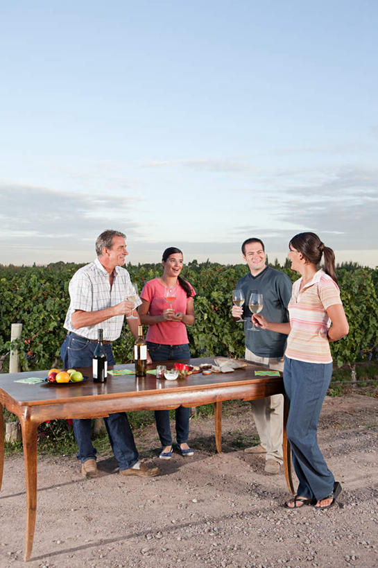 红酒,葡萄酒,西方人,四个人,家庭,夫妻,母亲,父亲,女儿,儿子,站,笑,微笑,露齿笑,竖图,室外,白天,正面,爱情,树林,植物,餐桌,桌子,杯子,欧洲,欧洲人,握,服装,高脚杯,云,云朵,红酒杯,酒类,浪漫,拿,云彩,红酒瓶,拿着,扭头,注视,休闲装,玻璃制品,酒,酒瓶,树,树木,饮料,衣服,蓝色,绿色,白云,蓝天,天空,自然,玻璃瓶,酒杯,瓶子,天,观察,看,站着,转头,休闲,温暖,温馨,父子,母女,母子,一家人,休闲服,红葡萄酒,恩爱,父爱,母爱,握着,恋人,服饰,生长,晴朗,成长,餐台,观看,和睦,察看,葡萄酒杯,葡萄酒瓶,关注,老年男性,老年女性,男人,男性,女人,女性,中年男性,中年女性,白种人,夫妇,情侣,玻璃杯,晴空,站立,彩图,全身,伴侣,融洽