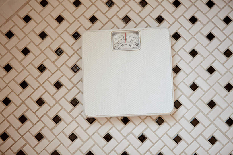 无人,横图,俯视,室内,特写,白天,仪器,静物,瓷砖,地砖,地面,生活,健康,衡量,体重,计量,衡器,健康秤,秤,体重秤,彩图,高角度拍摄