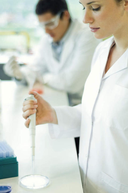 西方人,两个人,医生,站,笑,微笑,露齿笑,竖图,室内,白天,侧面,实验,仪器,窗户,桌子,欧洲,欧洲人,握,朦胧,模糊,研究,透明,分析,科学,化学,测试,试管,眼镜,办公桌,墙,实验室,研究室,拿,拿着,注视,玻璃窗,墙壁,墙面,低头,观察,看,站着,医护人员,医疗人员,器皿,握着,观看,科研,察看,操作,白大褂,关注,化验,检验,计量,研究所,玻璃仪器,试验耗材,实验用品,化验室,检验室,男人,男性,年轻男性,年轻女性,女人,女性,白种人,大夫,站立,半身,彩图