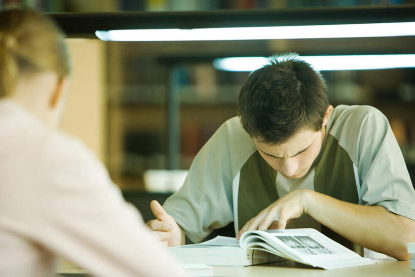 西方人,背部,两个人,伙伴,朋友,图书馆,坐,横图,室内,白天,正面,友谊,柜子,桌子,书籍,椅子,欧洲,欧洲人,材料,档案,文件,办公桌,木椅,灯光,注视,吊灯,灯,资料,灯具,低头,观察,看,观看,翻阅,察看,照明设备,关注,文档,档案柜,浏览室,友情,男人,男性,年轻男性,年轻女性,女人,女性,白种人,书,图书,坐着,半身,彩图,书库,图书库,阅览室