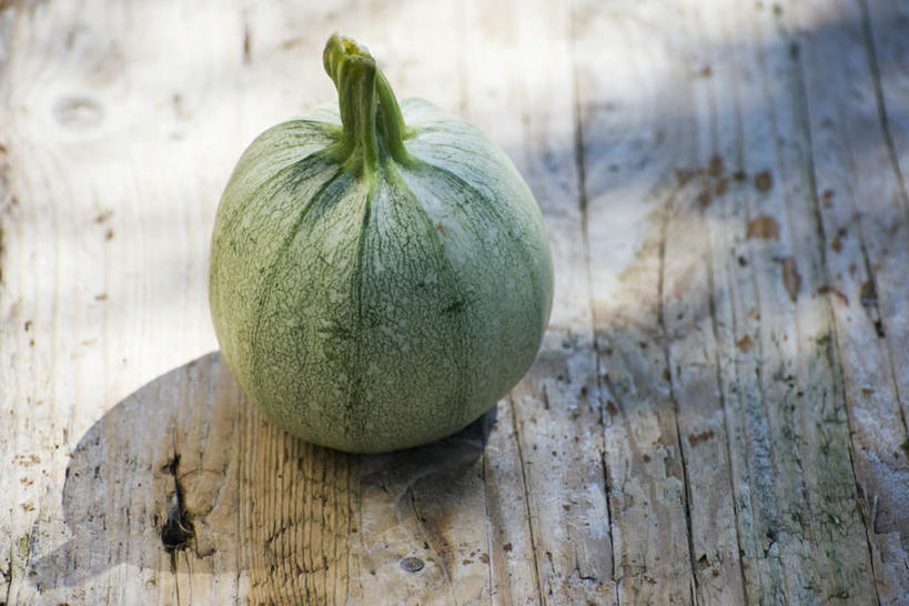 无人,横图,俯视,室外,特写,白天,桌面,桌子,蔬菜,新鲜,光线,木板,木头,影子,食品,食物,一个,阳光,放,有机食品,绿色食品,单个,笋瓜,彩图,高角度拍摄