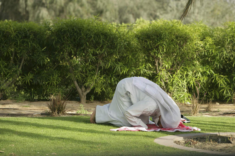 一个人,商务人士,商务男性,横图,室外,白天,侧面,民族服装,衬衫,草地,草坪,植物,亚洲,仅一个男性,仅一个人,跪拜,弯腰,套装,头巾,谷类,米,大米,草,树,树木,膜拜,仅一个年轻男性,绿色,自然,生长,成长,商务装,工薪阶层,弯身,男人,男性,年轻男性,阿拉伯人,白种人,亚洲人,白领,上班族,彩图,全身,衬衣,传统服装,民俗服