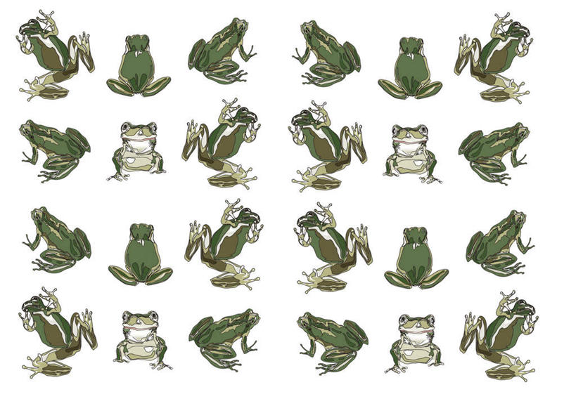 无人,跳,横图,插画,室内,白天,白色背景,正面,数码,科技,青蛙,野生动物,一排,一群,许多,阴影,整齐,网络,蛙,高光,几何,计算机图形,合成,图画,画,排列,绿色,动物,可爱,活泼,电脑合成图,数码合成图,队列,漫画,写实,具体,具象,蛤蟆,跳跃,彩图