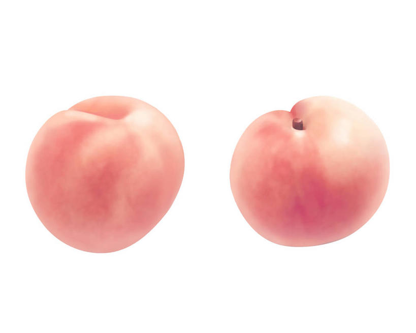 无人,横图,插画,室内,特写,白天,白色背景,正面,数码,科技,桃子,水果,阴影,新鲜,网络,生食,食品,果实,高光,几何,计算机图形,合成,图画,画,食物,两个,粉色,水蜜桃,有机食品,绿色食品,电脑合成图,数码合成图,合成图,蟠桃,漫画,肺果,写实,具体,具象,彩图