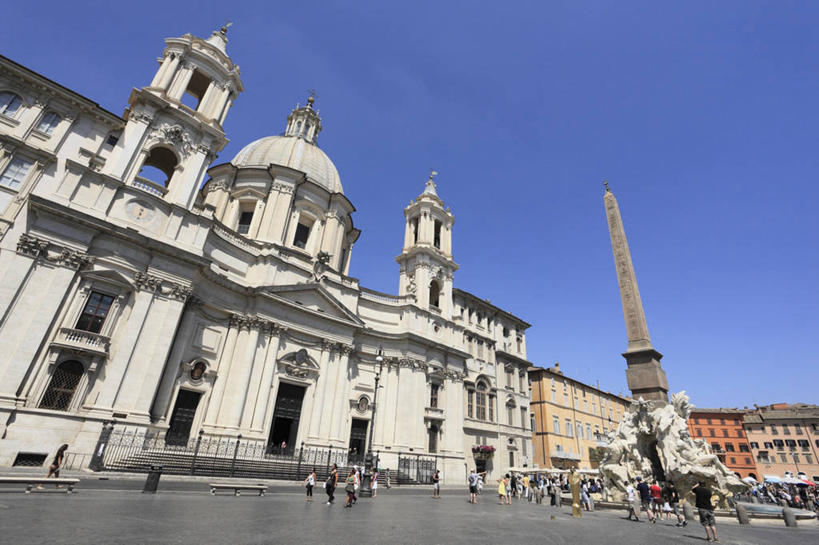 无人,家,横图,室外,白天,仰视,旅游,度假,名胜古迹,植物,标志建筑,地标,建筑,雕塑,意大利,欧洲,罗马,阴影,遗迹,艺术,装饰,光线,雕刻,雕像,盆栽,影子,房屋,屋子,建筑群,盆景,首都,古迹,文物,娱乐,建设,古建筑,楼房,住宅,蓝色,绿色,蓝天,天空,阳光,自然,工艺品,天,享受,休闲,旅游胜地,放松,生长,晴朗,成长,纪念,美术,南欧,主题,陈列,古文明,万里无云,意大利共和国,纳沃纳广场,功能,美学,四河喷泉,晴空,晴空万里,彩图,低角度拍摄,房子