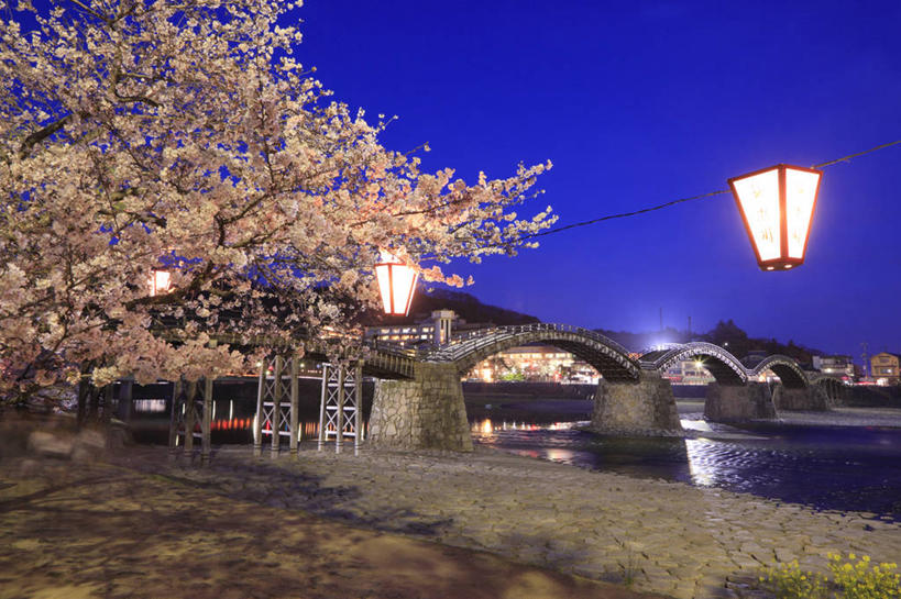 无人,栏杆,横图,室外,夜晚,正面,旅游,度假,草地,草坪,河流,山,山脉,水,植物,标志建筑,大桥,地标,建筑,立交桥,路灯,桥梁,照明,日本,亚洲,阴影,光线,影子,河水,山峰,水流,高架,围栏,斜拉桥,桥,灯光,山峦,娱乐,建设,护栏,灯,草,树,树木,绿色,自然,群山,享受,休闲,旅游胜地,放松,生长,成长,照亮,照明设备,东亚,本州,本州岛,日本国,中国地方,山口,山口县,锦带桥,彩图,岩国,岩国市