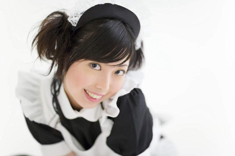 东方人,一个人,站,笑,微笑,露齿笑,横图,俯视,室内,白天,白色背景,制服,亚洲,仅一个年轻女性,仅一个女性,仅一个人,弯腰,连衣裙,服装,围裙,注视,黄种人,扮演,衣服,观察,看,站着,模仿,摄影,服饰,影棚,观看,察看,衣着,穿着,关注,角色扮演,仆人,衣饰,女仆装,主人,年轻女性,女人,女性,亚洲人,站立,半身,彩图,高角度拍摄,影棚拍摄,拍摄