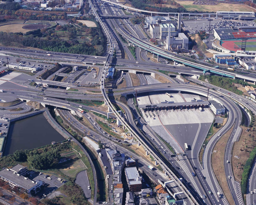 无人,横图,俯视,航拍,室外,白天,度假,运输业,美景,城市风光,城市,道路,路,公路,汽车,日本,亚洲,景观,高架,交通,速度,娱乐,车,交通工具,享受,休闲,景色,放松,运输,大阪,鸟瞰,交通枢纽,高架桥,东亚,高架道路,跨线桥,本州,大阪府,本州岛,日本国,近畿地方,近畿,县厅,大阪市,彩图,高角度拍摄