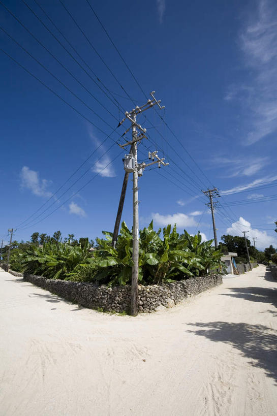 无人,竖图,室外,白天,正面,旅游,度假,美景,植物,道路,路,公路,日本,亚洲,阴影,电力,光线,电线,线,影子,景观,云,云朵,电能,交通,线路,云彩,娱乐,冲绳,树,树木,蓝色,绿色,白云,蓝天,天空,阳光,自然,天,享受,休闲,景色,放松,生长,成长,电,电源,电源线,冲绳县,自然风光,能量,东亚,琉球群岛,竹富岛,日本国,九州地方,八重山群岛,马路,彩图