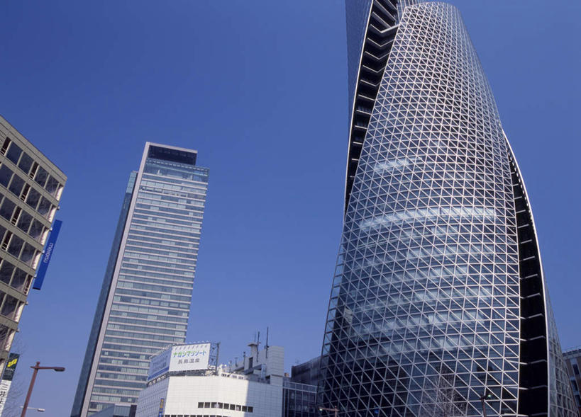 无人,高楼大厦,横图,室外,白天,仰视,度假,美景,城市风光,城市,大厦,建筑,摩天大楼,爱知县,名古屋,日本,亚洲,景观,娱乐,蓝色,蓝天,天空,天,享受,休闲,景色,放松,晴朗,东亚,本州,万里无云,本州岛,日本国,中部地方,爱知,县厅,名古屋市,JR中央塔,晴空,晴空万里,彩图,低角度拍摄,大楼,高层建筑,高楼,摩天楼