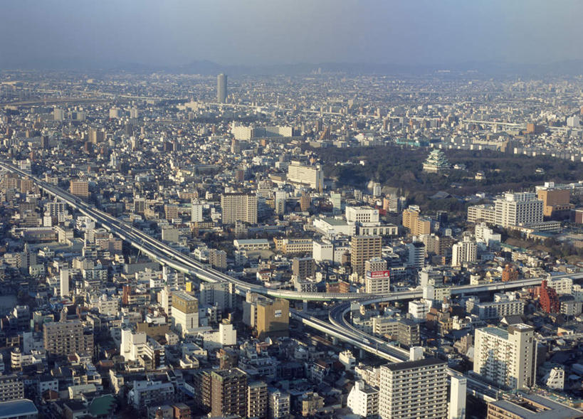 无人,高楼大厦,横图,俯视,航拍,室外,白天,旅游,度假,大厦,道路,建筑,路,摩天大楼,公路,爱知县,名古屋,日本,亚洲,朦胧,模糊,高架,交通,娱乐,蓝色,蓝天,天空,天,享受,休闲,放松,鸟瞰,高架桥,东亚,高架道路,跨线桥,本州,本州岛,日本国,中部地方,爱知,县厅,名古屋市,彩图,高角度拍摄,大楼,高层建筑,高楼,摩天楼