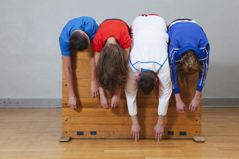 西方人,四个人,伙伴,朋友,健身房,站,横图,室内,白天,正面,运动服,锻炼,游戏,友谊,运动,地板,欧洲,欧洲人,服装,地面,玩,娱乐,运动器械,木地板,衣服,趴着,站着,休闲,同学,跳山羊,健身器械,服饰,活动,衣着,校友,穿着,发泄,消遣,智力,跳板,健身器材,跳马,宣泄,同窗,学友,跳背,衣饰,体育,友情,男人,男性,年轻男性,年轻女性,女人,女性,白种人,趴,玩耍,嬉戏,站立,半身,彩图,健身,健身馆,弓形助跳板,助跳板,运动器材,运动装